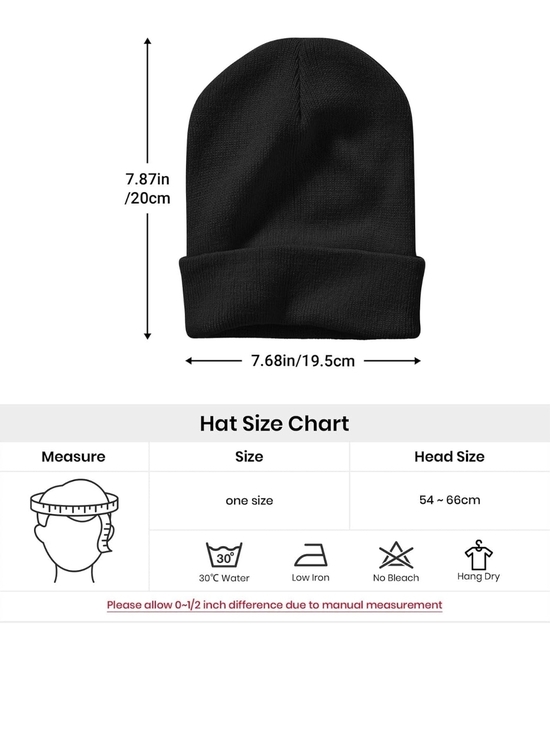 Black Moon Phase Embroidered Beanie - main image 5